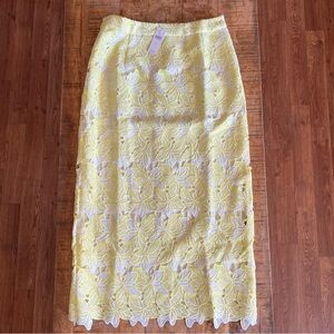 Anthropologie Sunday In Brooklyn Buttercup Eyelet Skirt NWT Size Small